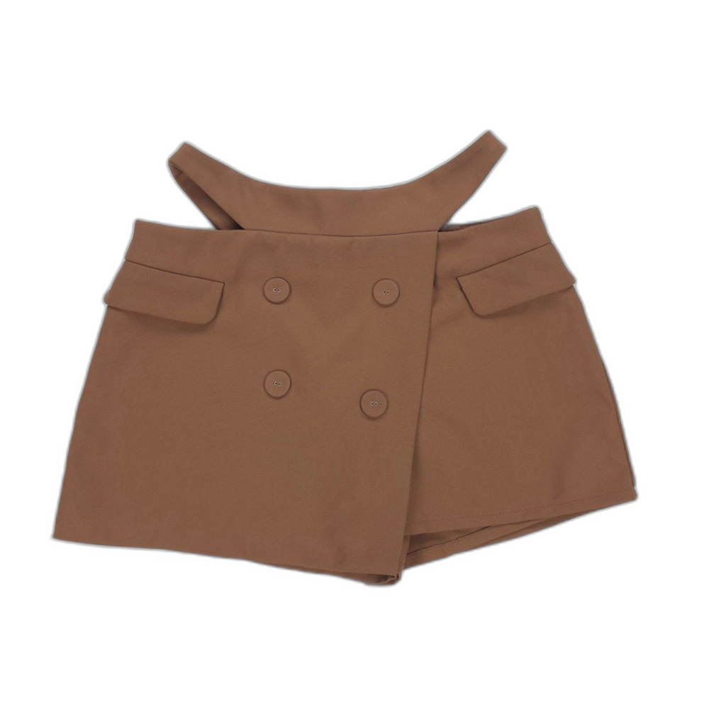 NEW For Love & Lemons Alysa Mini Skirt Brown Skort Maximalist Downtown Girl Boho
